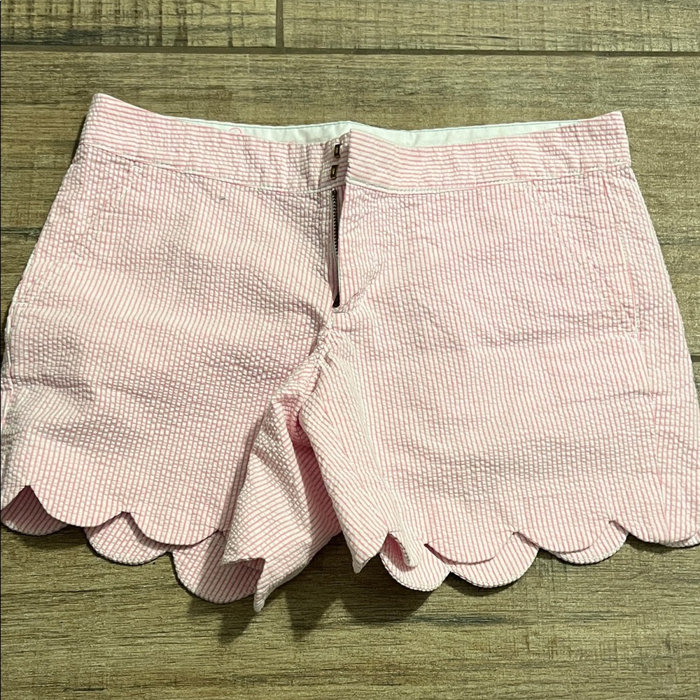Lilly Pulitzer Pink Striped Scalloped Shorts